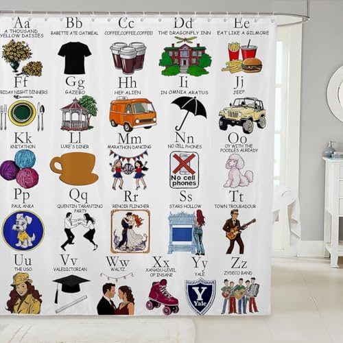 Erosebird Gilmore and Girl Oil Painting Bathroom Curtain