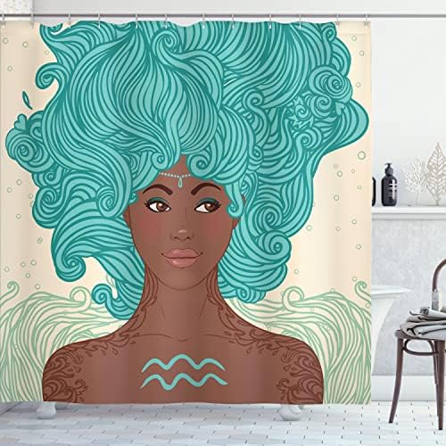 Ambesonne Zodiac Aquarius shower curtain
