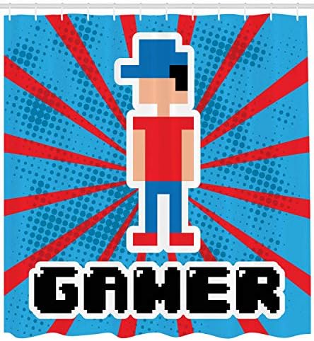 Ambesonne Video Game Shower Curtain Set