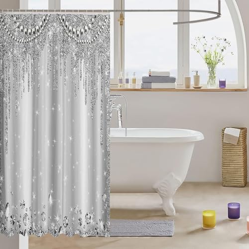 Luxury-Grade Waterproof 12-Hook Shower Curtain Set