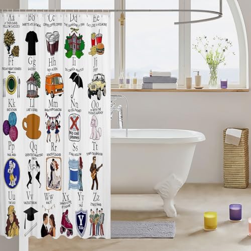 Erosebird Gilmore and Girl Oil Painting Bathroom Curtain