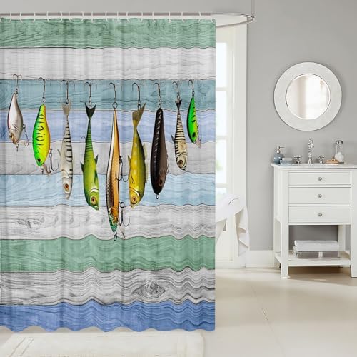 Erosebrdial Colorful Fish Bathroom Shower Curtain Sets