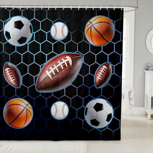 72-in-1 Sports Ball Bath Curtain