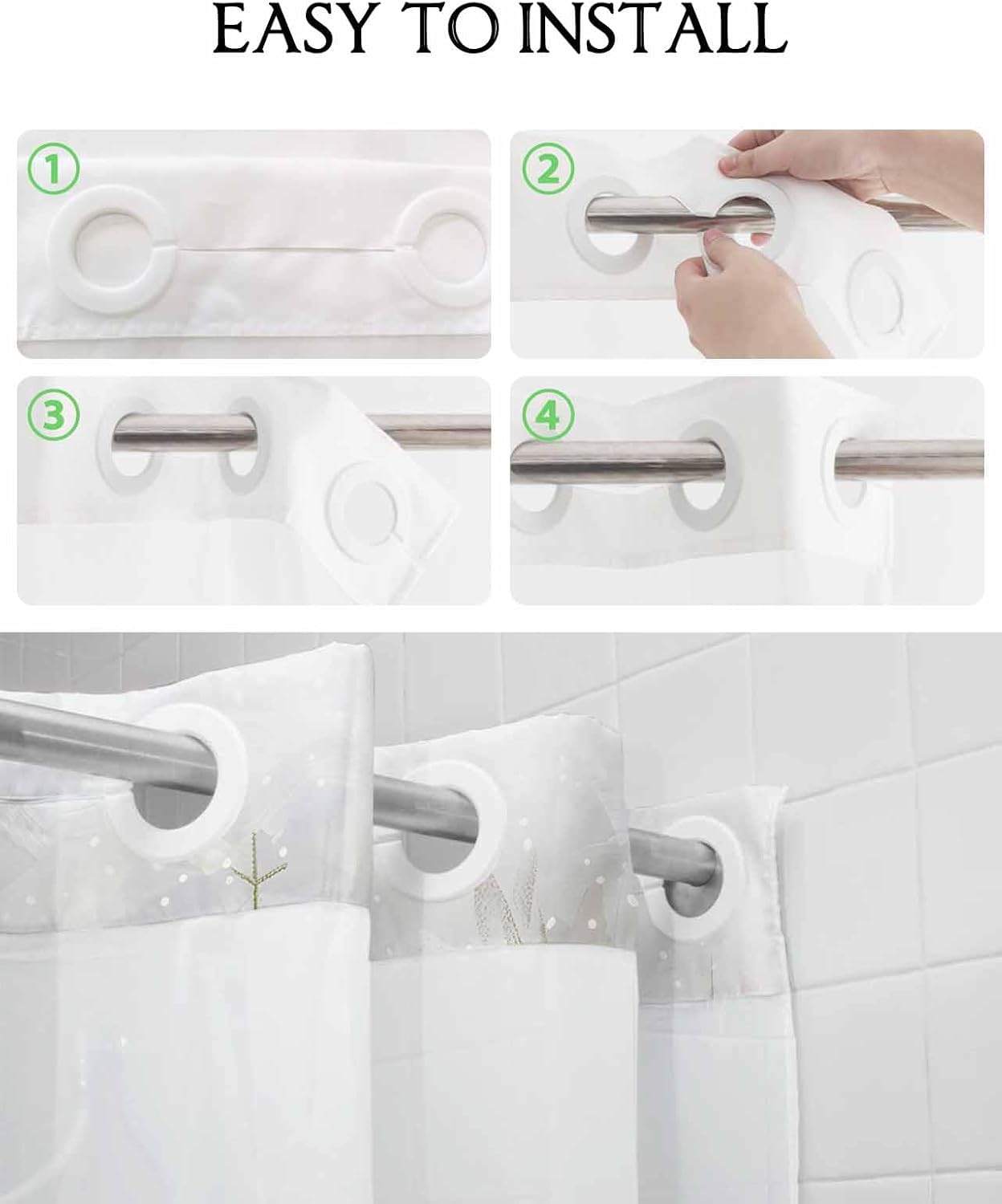 7296 Luxury Bath Showers with Waterproof Design