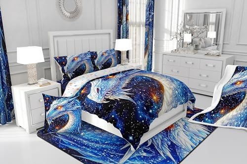 Stunning Feelyou White Dragon Bath Curtain 72x72