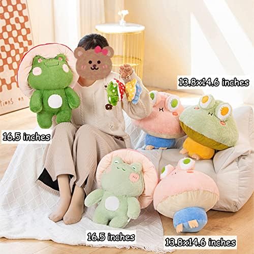 Cute Frog Red Hat Plush Pillow