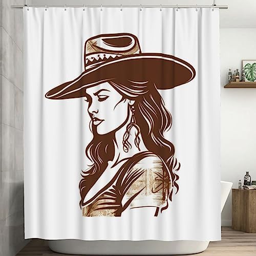 Cowboy Girl Shower Curtain Set
