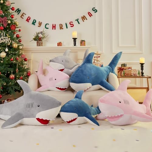 39 Giant Shark Plush Pillow for Kids Adults