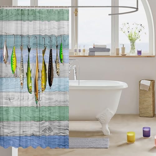Erosebrdial Colorful Fish Bathroom Shower Curtain Sets