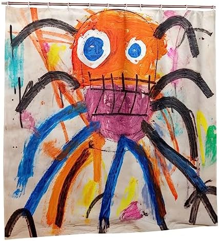 Over the Rainbow Crayon Octopus Bathroom Curtain Set