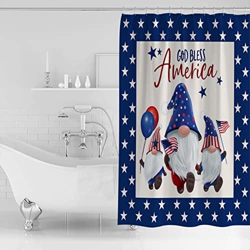 72x72 inches Gnome Star Waterproof Shower Curtain-machine WashablePara Mood Bath Room