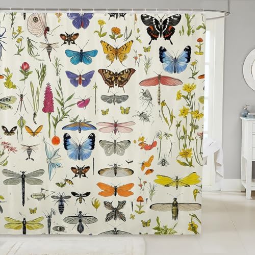 Feelyou Kids Butterfly Shower Curtain Set 1