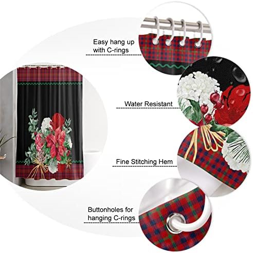Durable Waterproof Bathroom Shower Curtain Set with 48x72 inches