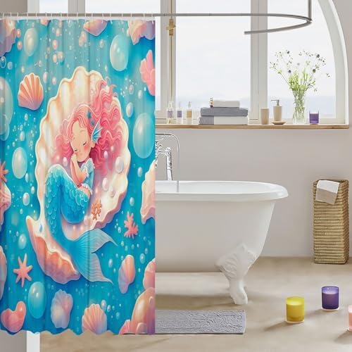 Cartoon Mermaid Friends Full 72x72 Inch Square