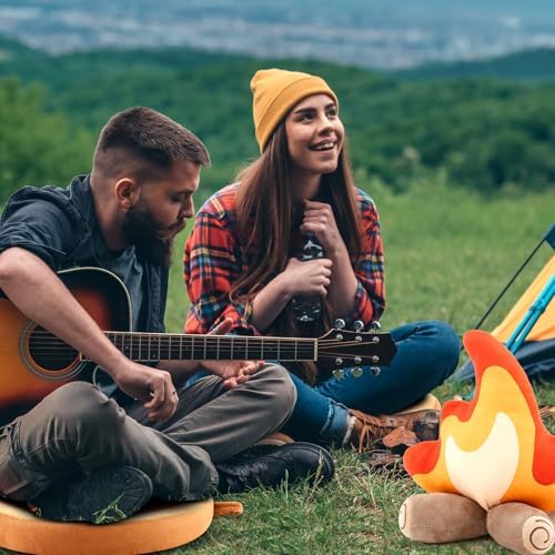3 Pcs Campfire Plush Set Realistic Camping Experience