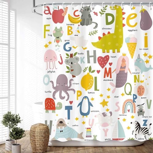 ABC Learning Shower Curtain for Kids