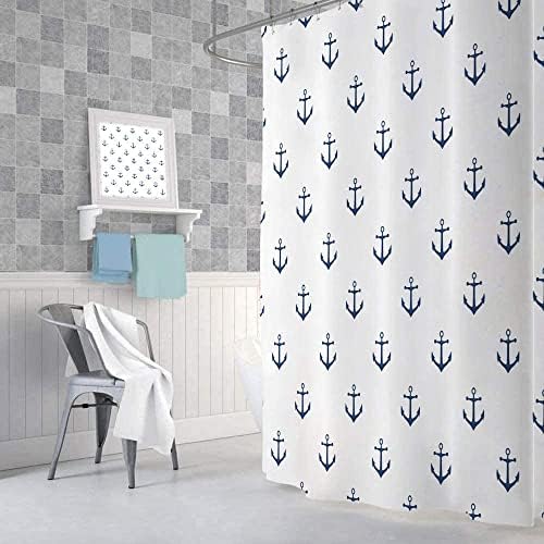 DYNH Nautical Anchor Long Shower Curtain Set