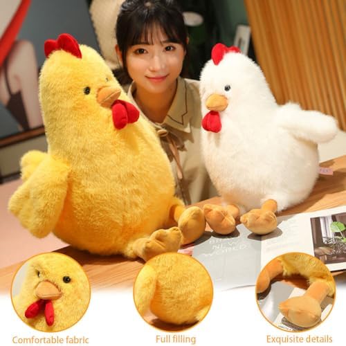 Cute Chicken Plush Pillow Toy 177in White