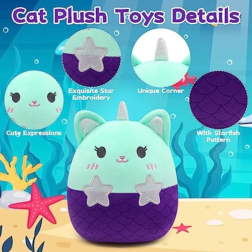 Kawaii Mermaid Cat Plush Doll Gift for Kids