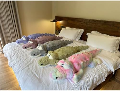 Hofun4U Alligator Plush Pillow Green