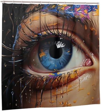 Stylish Blue Eye Shower Curtain