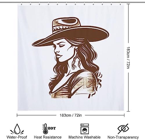 Cowboy Girl Shower Curtain Set