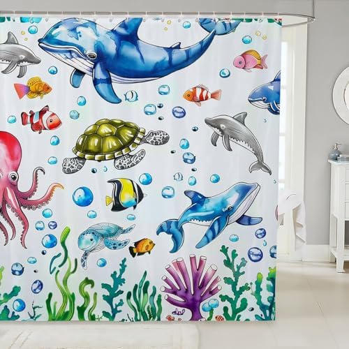 Cozy Seashell Ocean Bath Curtain
