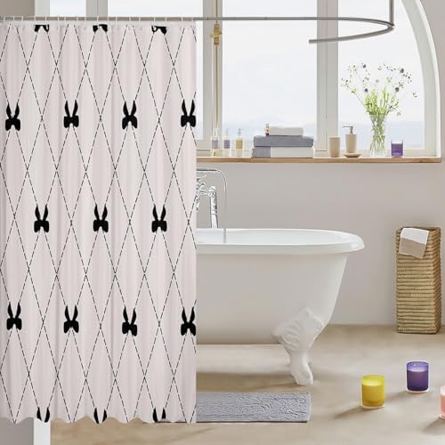 Fun Bowknot Shower Curtain 72x72 - White