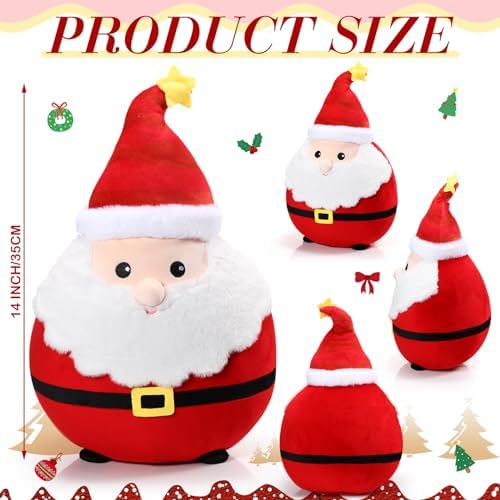 Huwena Christmas Santa Plush Pillow Soft Cuddly for Relaxation