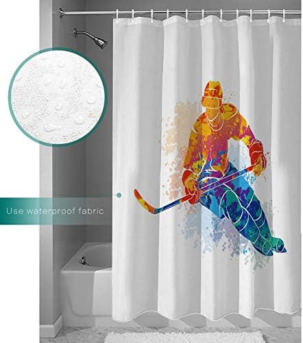 78 Watercolor Eco-Friendly Shower Curtain with Hooks