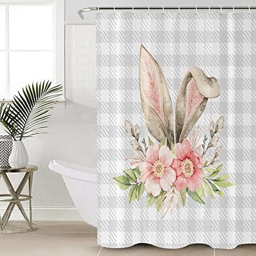 Waterproof Funny Rabbit Shower Curtain for Bathroom