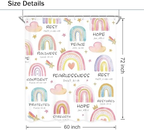 Ufeela Kids Wall Hanging with Bible Verses Rainbow