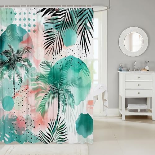 72 x 72 Tropical Leaves shower curtain