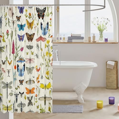 Feelyou Kids Butterfly Shower Curtain Set 1