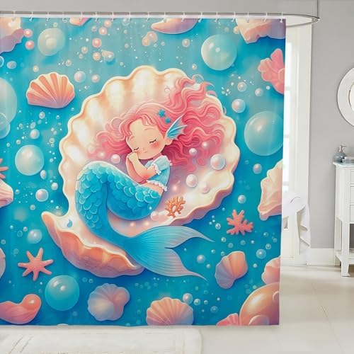 Cartoon Mermaid Friends Full 72x72 Inch Square