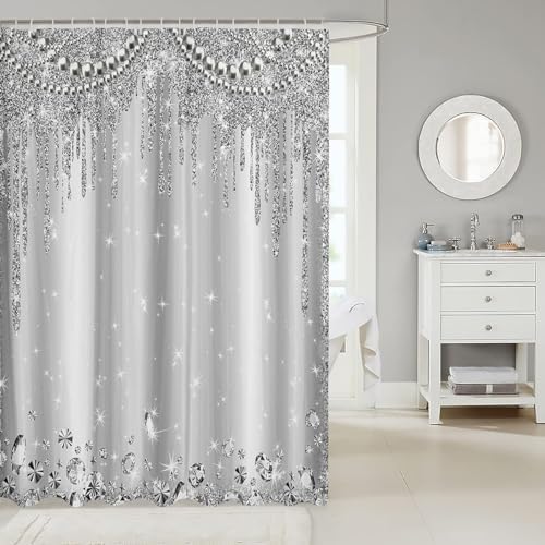 Luxury-Grade Waterproof 12-Hook Shower Curtain Set