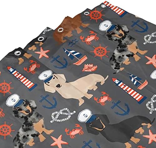 XOEIRAN Nautical Sailor Dachshund Bath