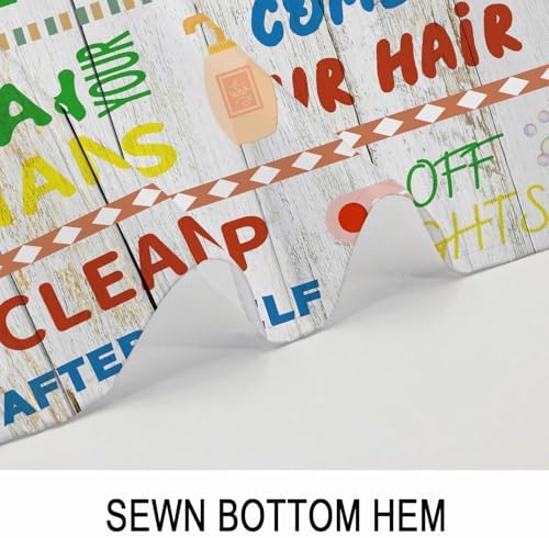 Kids Shower Curtain with 12 Hooks 72x72 Inches