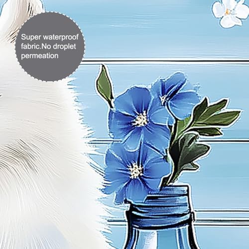 ALEXEX 4-Panel Blue Petunia Shower Curtain Set