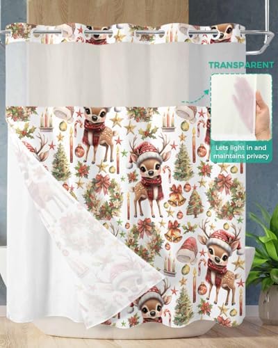 Luxury Touch Waterproof Shower Curtain with Window