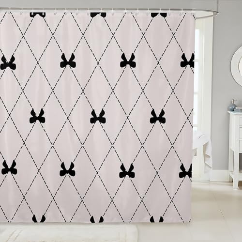 Fun Bowknot Shower Curtain 72x72 - White