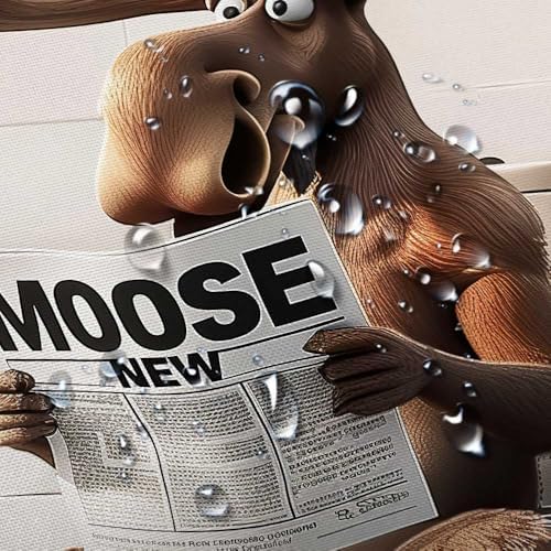 JAWO Funny Moose Shower Curtain