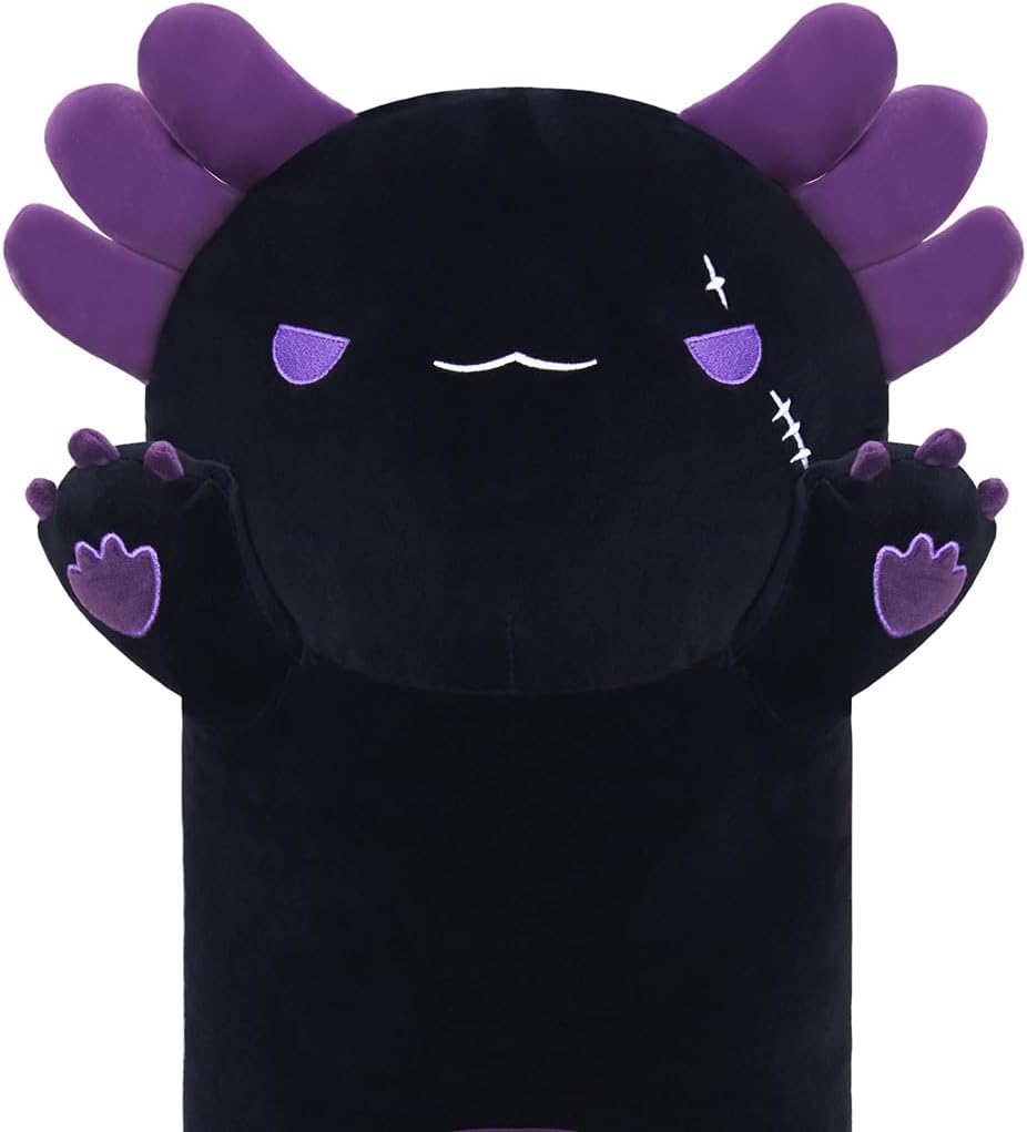 Cute Long Axolotl Plush Pillow for Kids Adults