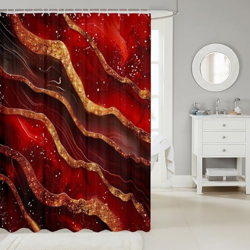 Marble Print Shower Curtain waterproof Stylish and Durable