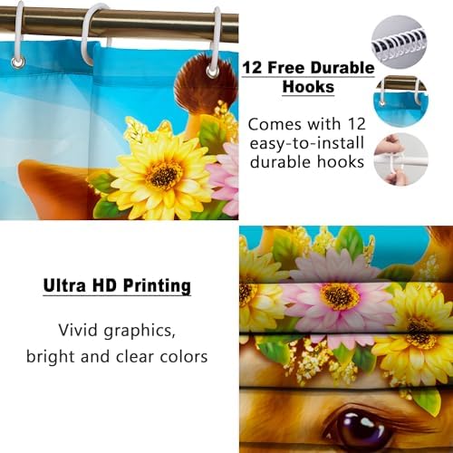 4PCS Bathroom Set Cute Giraffe Design Comfortable Hygienic