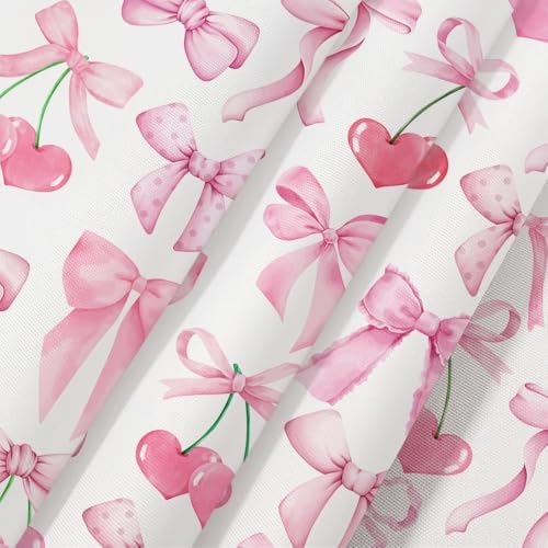 JAWO Cute Pink Bow Shower Curtain