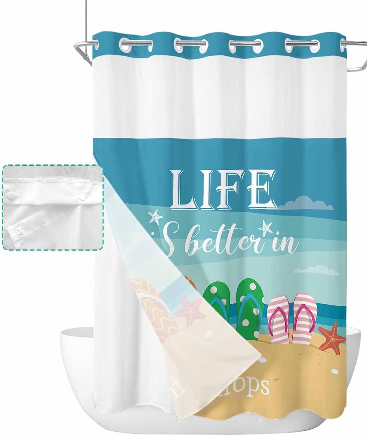 Sunlit Window Bath Shower Curtain Set