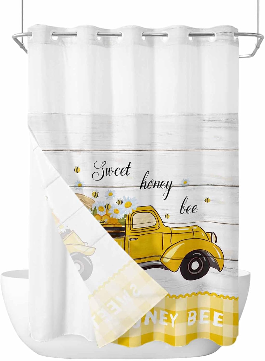 Luxury Absorbent Shower Curtain with Water-Resistant Design