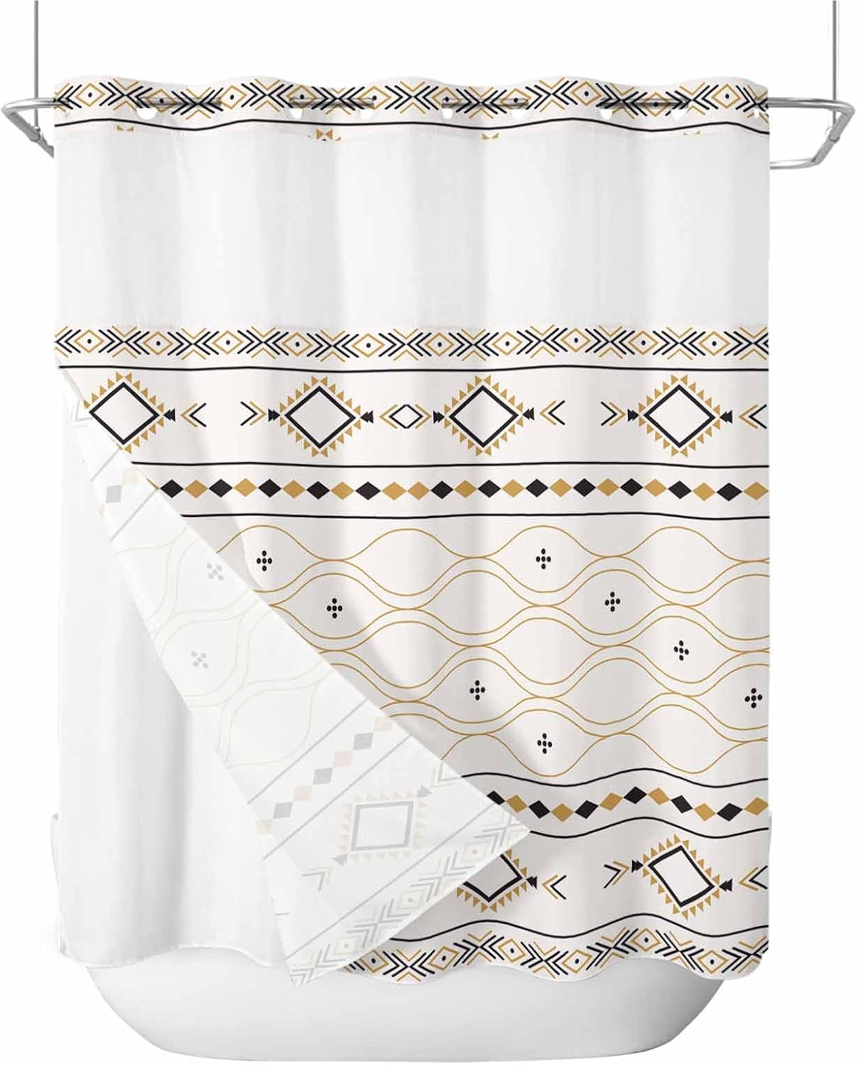 Retro Farmhouse Shower Curtain 72x78