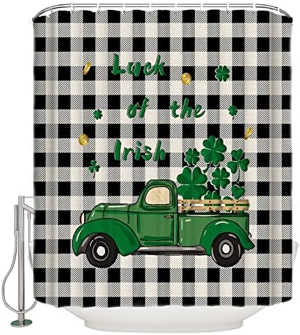 St Patricks Day Shower Curtain - Water Repellent Functional Bathroom Decor